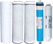 Watts Reverse Osmosis Replacement Filter Set 5 pcs w/ Filmtec 50 GPD Membrane by Watts