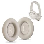 AHG Premium QC45 Replacement Ear Pads Cushions Compatible with Bose QuietComfort 45 / Bose QC45 Noise Cancelling Headphones (White Smoke). Premium Protein Leather, Thick High-Density Foam & Durable