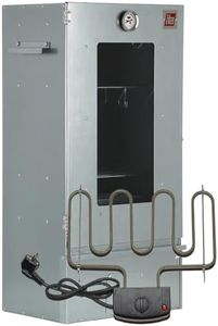 ITA Ahumador electrico 7002 81x29x40 cm de acero inoxidable con Termómetro - Resistente a la Corrosión, Duradero - Ahumadero Premium para Carne, Pescado, Queso, Salchichas