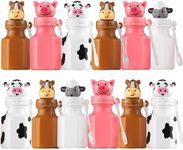 Mini Farm Animal Bubble Wands Toy Gifts for Kids - (Pack of 12) 3-Inch Barnyard Bubble Bottles, Assorted Animals for Giveaways, Prizes, Birthday Party Favors for Kids, Baby Showers, Goody Bag Toys