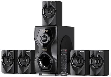 Bobtot Surround Sound Speakers Home Theater Systems - 700 Watts Peak Power 5.1/2.1Wired Stereo Speaker System 5.25" Subwoofer Strong Bass with Bluetooth HDMI ARC Optical Input