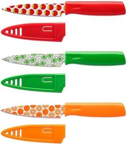 Hampton Forge Printed 3-Piece Paring Knives with Blade Guards, HMC01A589G