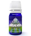 Sz Essentials - Sandalwood Essential Oil, 100% Pure, Natural Essential Oil - Extracted from East Indian Sandalwood - Deep, Woody, Balsamic Scent with Delicious Aroma - Therapeutic Grade & Vegan - 5ml (0.17 fl oz)