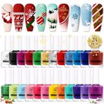 BORN PRETTY 6ml Nail Art Stamping Polish Colourful Manicuring Plate Printing Polish Varnish 25 Colors Set