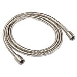JAKARDA 60-inch Extra Long Brushed Nickel Shower Hose Replacement, 304 Stainless Steel Long Hand Held Shower Hose With Brass Fitting (60-inch, Brushed Nickel)