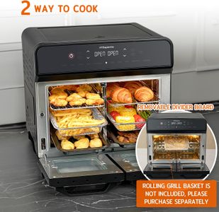 HYSapientia 22L Dual Zone Air Fryer Oven – Large Capacity, Multi-Function