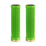 Funn Holeshot Mountain Bike Grips with Single Lock On Clamp, Lightweight and Ergonomic Bike Handle Grips with 22 mm Inner Diameter, Hardened End Bicycle Handlebar Grips for MTB/BMX (Green)