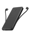 Belkin BOOSTCHARGE Portable Charger Power Bank 10000 mAh with Integrated Lightning (MFI) and USB-C Cables Plus USB-C Port, Compatible with iPhone 13, Pro, Pro Max, Mini, Galaxy S22, Ultra, Plus