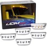 iJDMTOY 5pc Clear Lens Chrome Finis