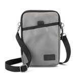 KIWIFOTOS Travel Cell Phone Pouch Belt Pouch, Dual Phone Holster Crossbody Bag with Shoulder Strap for iPhone 15 14 Pro Max Case Holder with Neck Lanyard Smartphone Walking Passport Wallet