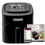 Nuwave 8-QT Brio 6-in-1Air Fryer Oven Combo, X-Large Size, Powerful 1800W - 3 Wattage Settings 700, 1500, & 1800, Non-Stick Air Circulation Riser & Never-Rust Reversible Stainless Steel Rack Included