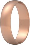 ThunderFit Silicone Wedding Ring for Women - Rubber Engagement Band - Width 5.5mm Thickness 1.5mm (Rose Gold, 4-4.5 (15.60mm)