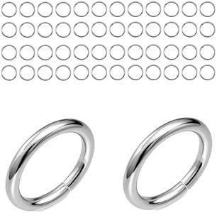 2000 Pieces Stainless Steel Jump Rings for Jewelry Making,10mm, 16 Gauge Thickness, Silver (10mm)