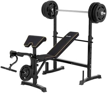 Everfit Weight Bench, 10-in-1 Multi Station Press Barbell Home Gym Systems Fitness Chair Flat Incline Decline, Toning Exercise Equipment Military Row Leg Extension Preacher Curl, 330kg Weight Capacity