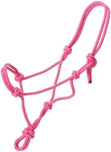 Tough 1 Tough-1 Miniature Poly Rope Tied Halter, Pink, Large