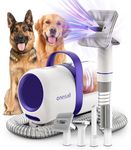 oneisall Dog Vacuum Brush for Shedding Grooming & 4 pcs Pet Grooming Vacuum Tools, 1.5L Dog Hair Vacuum Dog Brush, Pet Hair Remover, Pet Supplies for Home Cleaning(Purple)