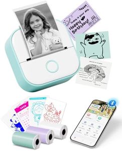 Memoking Print Pods Mini Printer - T02 Sticker Printer, Smart AI APP Portable Thermal Inkless Sticker Label Maker Machine, Bluetooth Wireless Pocket Phone for Study, Anatomical Diagrams, Receipt, Gift