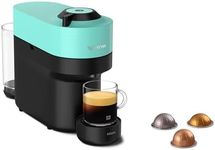 Nespresso Vertuo Pop Automatic Pod coffee machine for Americano, Decaf, Espresso by Krups in Aqua Mint