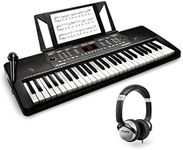 Alesis Melody 54-54-Key Electric Piano Keyboard with Speakers, Microphone, Music Rest + Numark HF125 - On-Ear Headphones with 6ft Cable