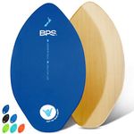 BPS 'Shaka' 40" Skimboard - Epoxy Coated Wooden Skim Board with Traction Pad - No Wax Needed - Skim Board for Kids and Adults - Large Skim Board (Dark Blue)