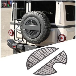 Spare Tire Cover Trim Compatible with INEOS Grenadier 2020-2025 Accessories, Tailgate Storage Box Tyre Panel Cover, Rear Spare Tire Organizer Lid Decorative Patch Sticker (Black)