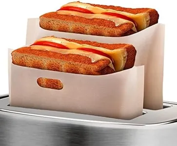 12pcs Non Stick Reusable Toaster Bags - Toaster Sandwich Bags Grilled Cheese Toaster Bags Reusable Bags for Food - Fiberglass Heat Resistant Toaster Bags for Grilled Cheese Sandwiches, Toaster Sleeves