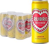 Rubro - Lemon Rooibos - 6 Can Multipack - 300ml - Still, Soft Drink - Lemon Tea Drink - Fruit Flavoured Iced Tea - Bulk Soft Drinks