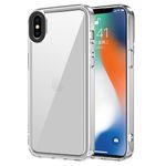 Amazon Basics Back Case Cover for iPhone Xs (TPU + PC_Transparent)