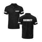 Security Uneek Polo Shirt, Workwear SIA Uniform Staff Bouncer Doorman Bodyguard Security Guard Unisex Adults S-4XL Top (Black, M, m)