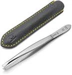 4402 - Slanted Tweezers in Leather 