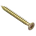 ForgeFix Multi-Purpose Single Thread Screws | 4.0 x 40mm | Zinc Yellow Passivated | Box 200