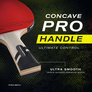 PRO-SPIN Carbon Table Tennis Bat – Red Paddle