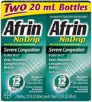 Afrin No Drip Severe Congestion 12 Hours Relief Nasal Decongestant Bottle, 0.67 Fl Oz (Pack of 2)