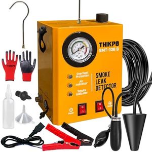 THIKPO Smoke Machine Automotive Built-in Air Pump, Professional Smoke Leak Detector for Car, Diagnostic Leak Tester Tools for EVAP, Vacuum, Pipe, Fuel and More Leak Testing for All 12V DC Vehicles