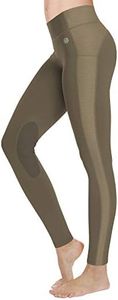 FitsT4 Sports Women's Riding Tights Knee Patch Ventilated Active Schooling Tights Chocolate XL