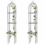 Denny Shop 1.9m Outdoor Garden Metal Obelisk Trellis Climbing Plant Support Frame by Crystals® (2)