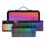 Popupiano Smart Piano Keyboard, 59 Keys Digital Piano for Beginners, Rainbow LED Lights & Free Apps, 256 Voices, 100+ Auto Chords, MIDI Support, Keyboard