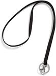 Vera Bradley Women's Microfiber Keyring Lanyard, True Black, One Size