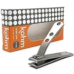 KOHM Nail Clippers for Thick Nails - Heavy-Duty, Stainless Steel, Tough, Professional Toenail Clippers w/Built-in File - Nail Cutters for Seniors and Adults
