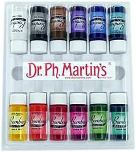 Dr. Ph. Martin's Bombay India Ink (Set 1) Ink Set, 0.5 oz, Set 1 Colors, 1 Set of 12 Bottles