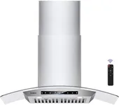 Wall Mount Range Hood 30 inch，Curve