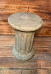 STONE GARDEN LARGE ROUND SOLID HEAVY PLINTH COLUMN PEDESTAL ORNAMENT