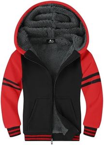 JACKETOWN Hoodie for Boys Fleece Jacket Zip Up Sherpa Lined Hooded Sweatshirts with Two Pockets 6-15 Years Old