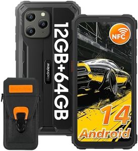 Blackview Rugged Smartphone Android 14, BV5300Pro 12GB+64GB/1TB, 6580mAh Battery, 6.1" HD+ Display,3 Cards Slot, IP68/IP69K Waterproof Phone,13MP Camera 4G Dual SIM/NFC/OTG/Face ID-Black