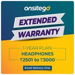 Onsitego 1 Year Extended Warranty for Headphones from Rs. 2501-3000 (Email Delivery - No Physical Kit)