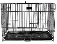 PSK PET MART Create And Kennel For Iron Dog Cage For Small Medium Large Size Dog Suitable For All Breeds Colour In Black (18 Inch Cage, Black)