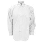 Kustom Kit Mens Workwear Oxford Long Sleeve Shirt (16.5inch) (White)