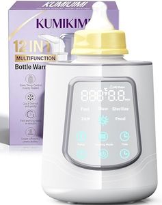 Fast Baby Bottle Warmer for Breastmilk, Smart 12 in 1 Breast Milk Warmer for Baby Essentials with Timer Temperature Control, Sterili-zing, Water Bath Technology, Baby Warmer for All Bottles Grey