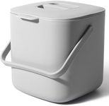 RYTOXILO Small Compost Bin Kitchen - 1 Gallon Countertop Compost Bin with Lid, Indoor Compost Bins with Inner Sieve, Food Waste Bin for Kitchen Compost, Kitchen Food Scrap Pail Bucket