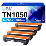 LxTek Compatible Toner Cartridge Replacement for Brother TN1050 TN-1050 TN 1050 Compatible with HL-1110 1210W 1212W 1112 Compatible with DCP-1510 1610W 1612W 1512 1910W 1810 (Black,4-Pack)